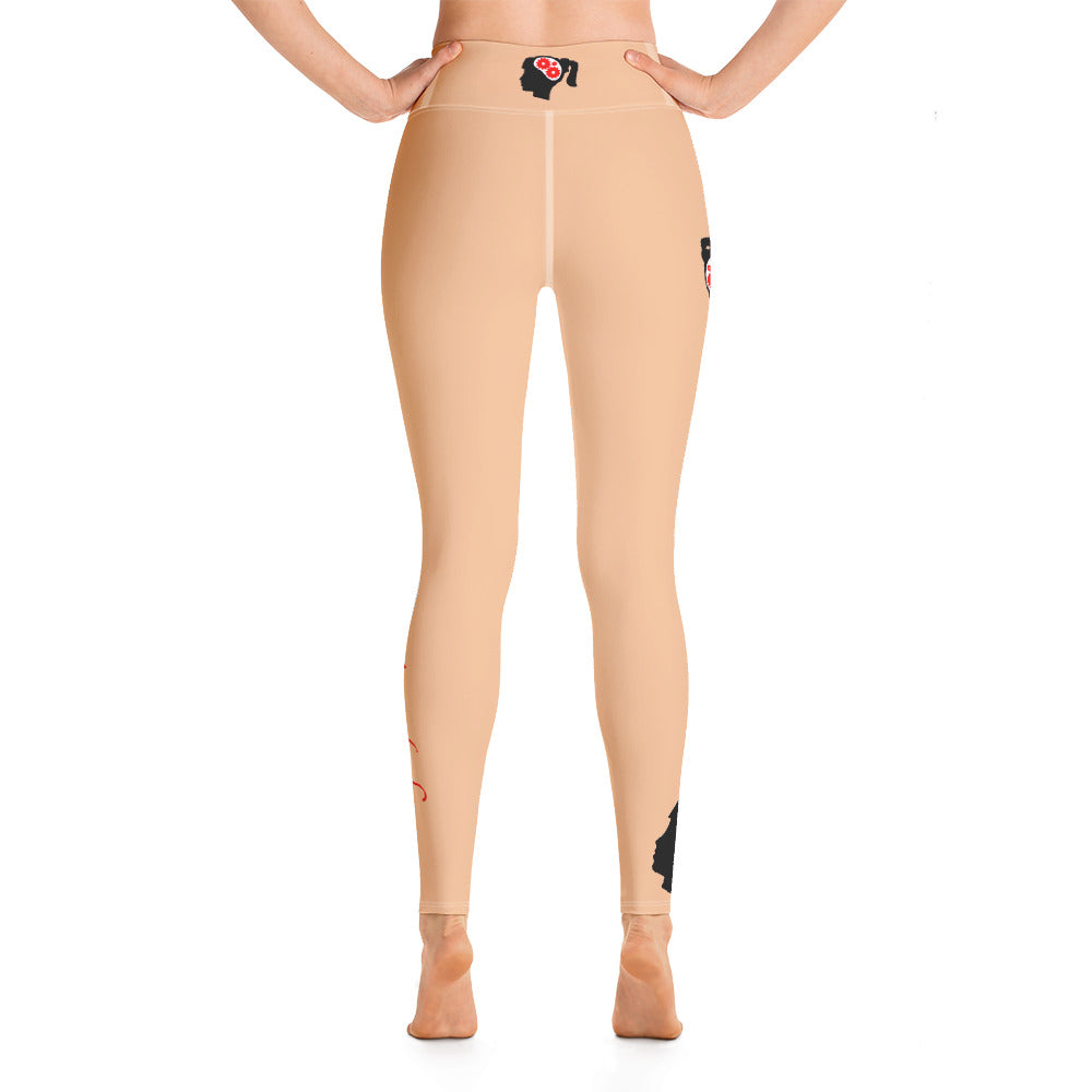 Athletic Wear Leggings for Active Girls- #girlpower. Wear-Your-Attitude Yoga Pants- Black, Beige, Plum . WickedYo.